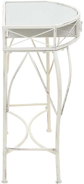Odkladací stolík Odkladací stolík vo francúzskom štýle kovový 82 × 39 × 76 cm biely ...