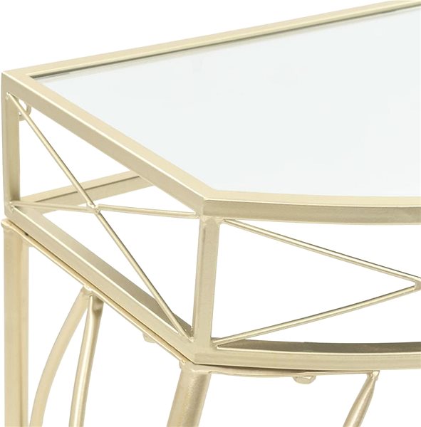 Odkladací stolík Odkladací stolík vo francúzskom štýle kovový 82 x 39 x 76 cm zlatý ...