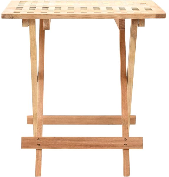 Odkladací stolík Skladací odkladací stolík, masívne orechové drevo, 50 x 50 x 49 cm ...