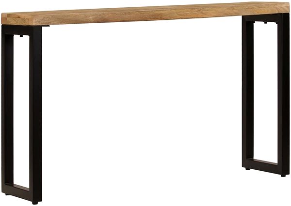 Konzolový stolík Konzolový stolík 120 × 35 × 76 cm masívny mangovník a oceľ ...
