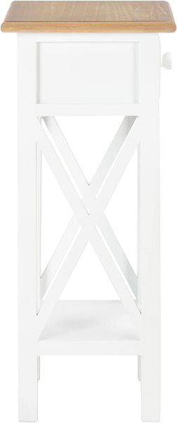 Odkládací stolek Odkládací stolek bílý 27x27x65,5 cm dřevo ...