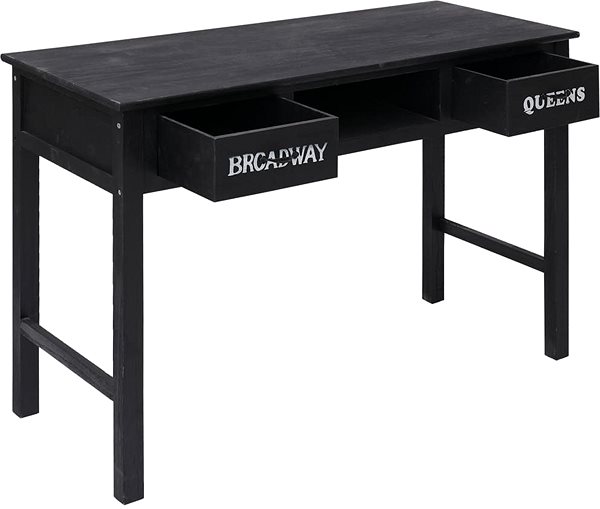 Konzolový stolík Konzolový stolík čierny 110 x 45 x 76 cm drevo ...