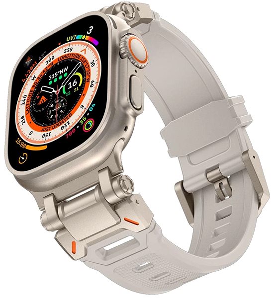 Armband Tech-Protect Delta Pro für Apple Watch 42/44/45/49mm, starlight / titanium ...