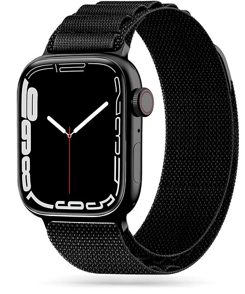 Remienok na hodinky Tech-Protect Nylon na Apple Watch 44/45/49 mm, black ...