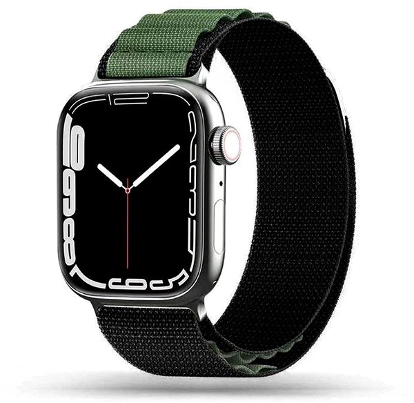 Armband Tech-Protect Nylon für Apple Watch 42/44/45/49mm, black / military green ...