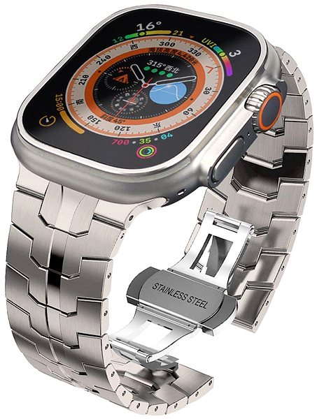 Armband Tech-Protect Stainless Line für Apple Watch 42/44/45/49mm, titanium ...