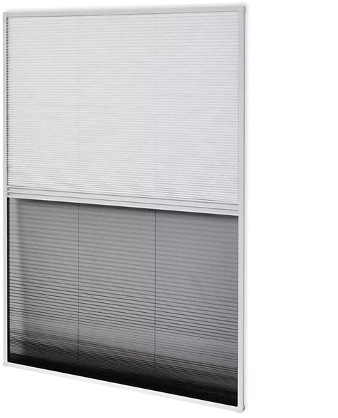 Sieťka na okno Plisovaná okenná sieť proti hmyzu so zástenou, hliník, 80 × 120 cm Vlastnosti/technológia