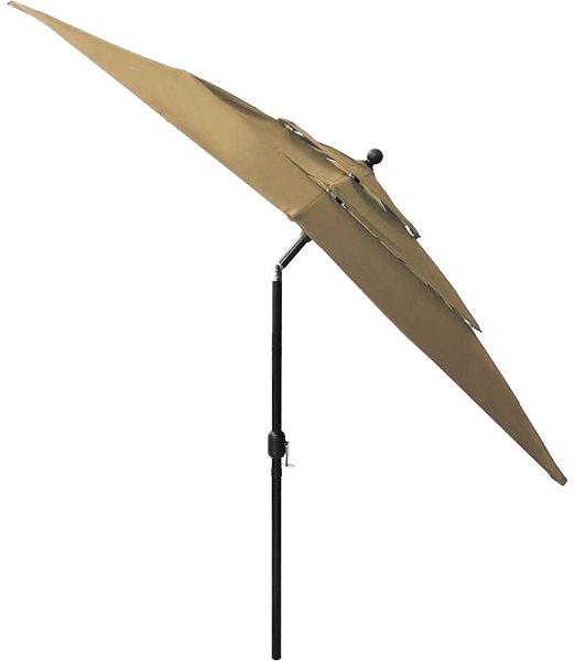 Slnečník 3-stupňový slnečník s hliníkovou tyčou taupe 2,5 × 2,5 m ...