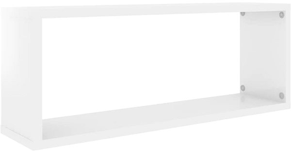 Polica Nástenné kubické police 4 ks biele 60 × 15 × 23 cm drevotrieska Screen