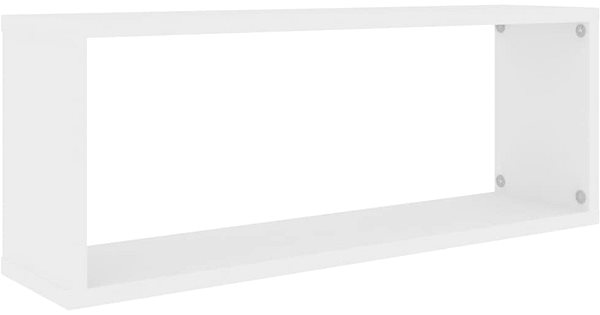 Polica Nástenné police kubické 6 ks biele 60 × 15 × 23 cm drevotrieska Screen