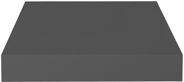 Polica Plávajúca nástenná polica sivá vysoký lesk 23x23,5x3,8 cm MDF Screen