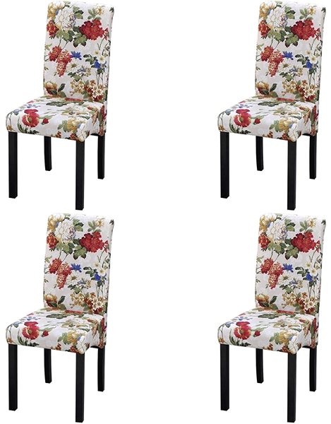 Jedálenská stolička Jedálenská stolička 4 ks viacfarebné textil ...
