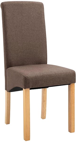 Jídelní židle Jídelní židle 2 ks hnědé textil ...