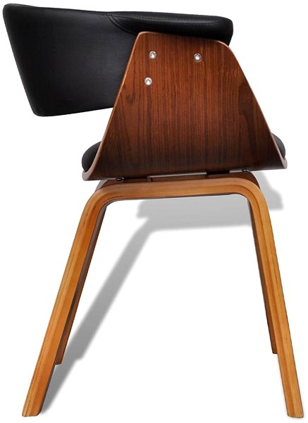 Jedálenská stolička Jedálenské stoličky 6 ks ohýbané drevo a umelá koža ...
