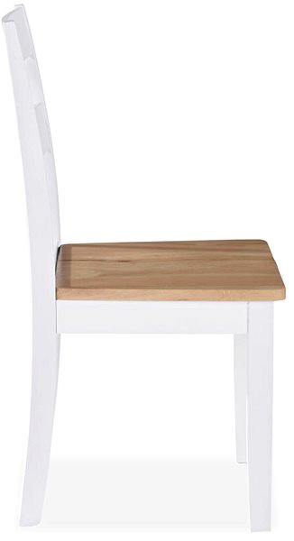Jedálenská stolička Jedálenské stoličky, 6 ks, biele, masívny kaučukovník ...