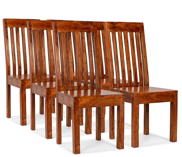 Jedálenská stolička Jedálenské stoličky 6 ks masív sheeshamový povrch moderný štýl ...