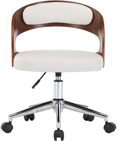 Jídelní židle Otočné jídelní židle 6 ks bílé ohýbané dřevo a umělá kůže ...