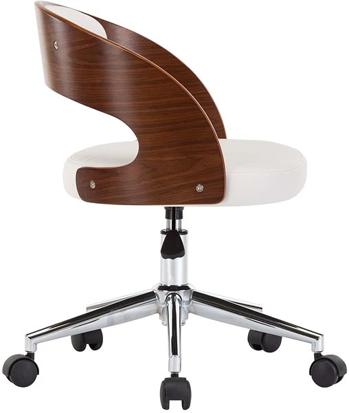 Jídelní židle Otočné jídelní židle 6 ks bílé ohýbané dřevo a umělá kůže ...