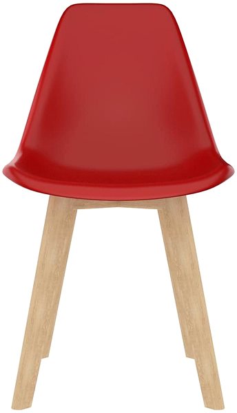 Jídelní židle Jídelní židle 4 ks červené plast ...