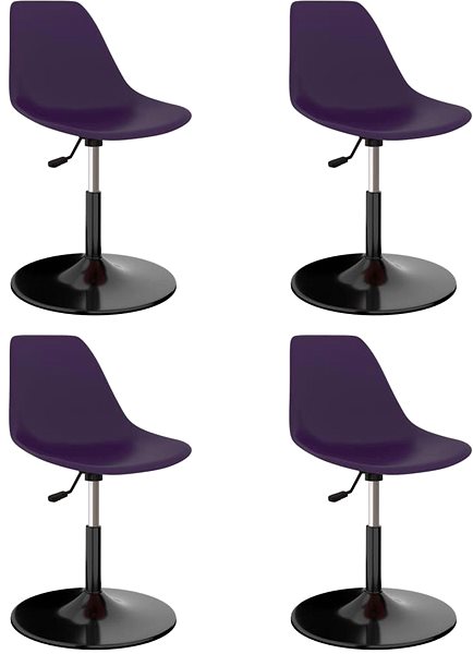 Jídelní židle Otočné jídelní židle 4 ks lila PP ...