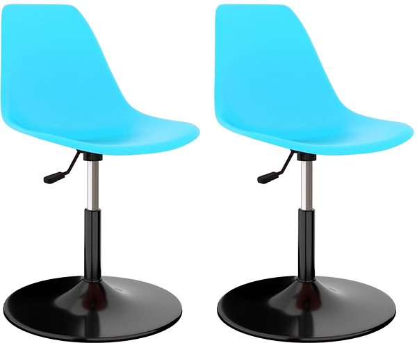 Jedálenská stolička Otočné jedálenské stoličky, 2 ks, modré PP ...