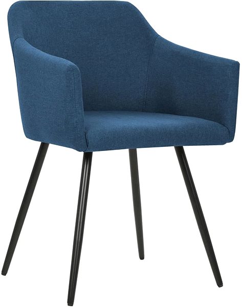 Jídelní židle Jídelní židle 6 ks modré textil ...