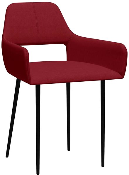 Jídelní židle Jídelní židle 2 ks vínové textil ...