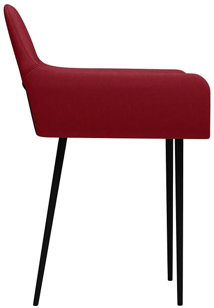 Jídelní židle Jídelní židle 2 ks vínové textil ...