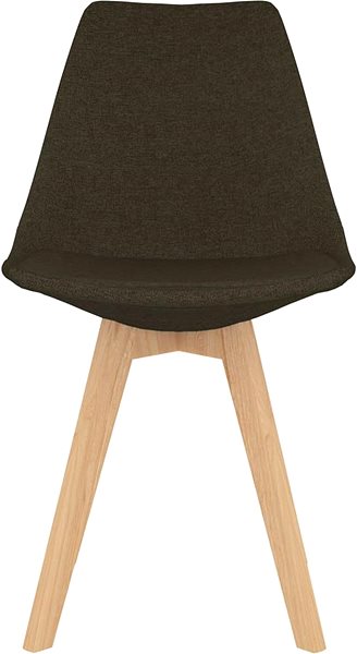 Jídelní židle Jídelní židle 2 ks tmavě hnědé textil ...