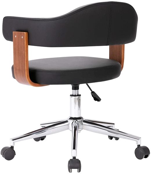 Jídelní židle Otočné jídelní židle 6 ks černé ohýbané dřevo a umělá kůže ...