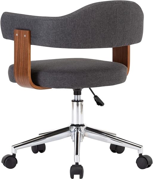 Jídelní židle Otočné jídelní židle 4 ks šedé ohýbané dřevo a textil ...
