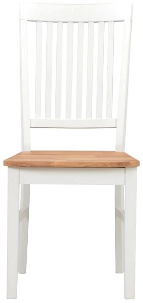 Jídelní židle Jídelní židle 6 ks bílé masivní dubové dřevo ...