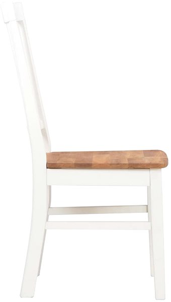 Jídelní židle Jídelní židle 6 ks bílé masivní dubové dřevo ...