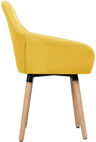 Jídelní židle Jídelní židle 2 ks žluté textil ...
