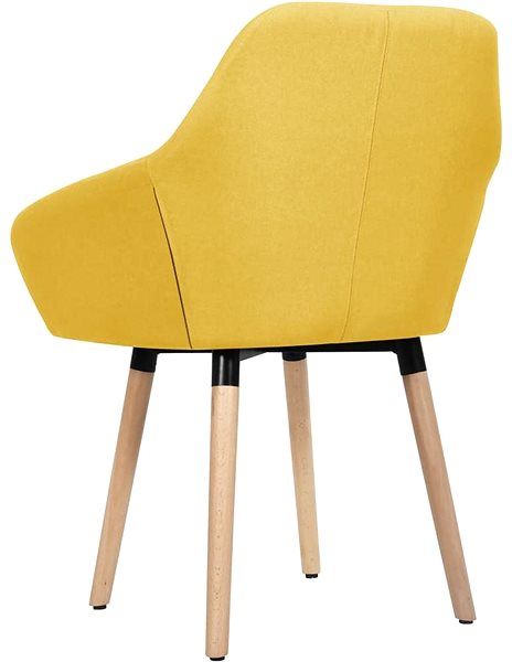 Jídelní židle Jídelní židle 2 ks žluté textil ...