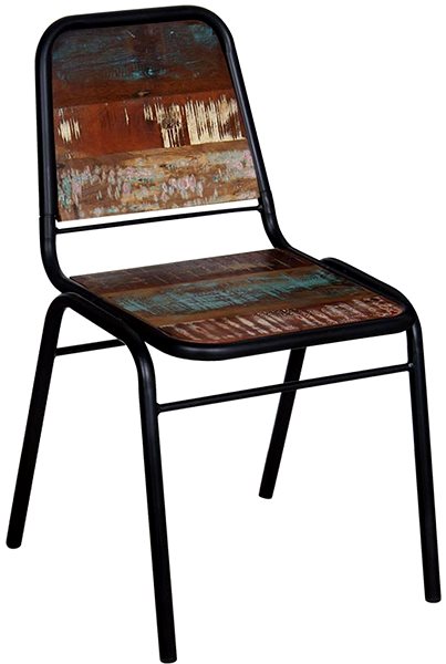 Jedálenská stolička Jedálenské stoličky 4 ks masívne recyklované drevo ...