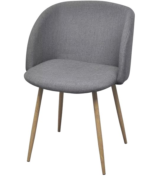 Jídelní židle Jídelní židle 4 ks světle šedé textil ...