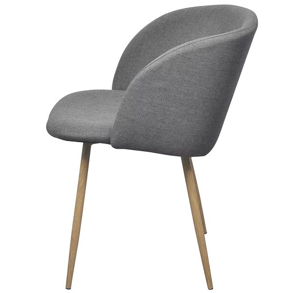 Jídelní židle Jídelní židle 4 ks světle šedé textil ...
