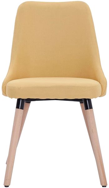 Jídelní židle Jídelní židle 4 ks žluté textil ...