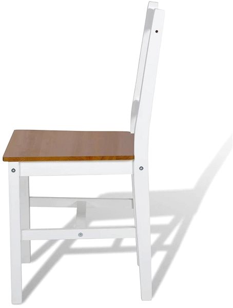 Jedálenská stolička Jedálenské stoličky 6 ks biele borovicové drevo ...