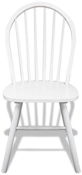 Jedálenská stolička Jedálenské stoličky 6 ks biele masívne drevo ...