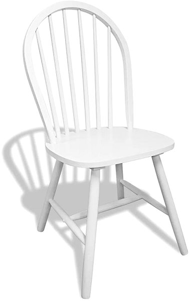 Jedálenská stolička Jedálenské stoličky 6 ks biele masívne drevo ...