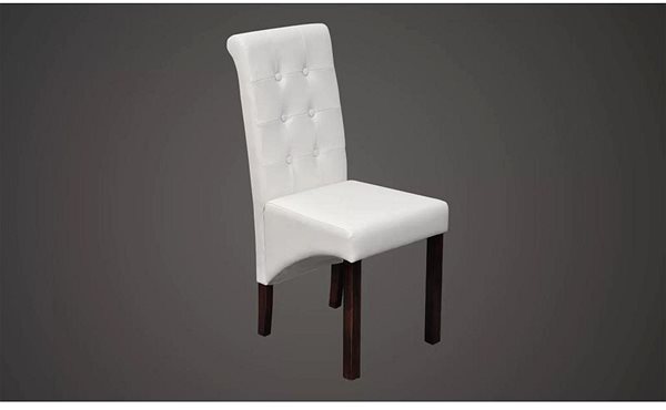 Jedálenská stolička Jedálenská stolička 6 ks biele umelá koža ...