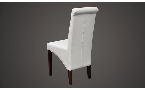Jedálenská stolička Jedálenská stolička 6 ks biele umelá koža ...