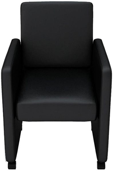 Jedálenská stolička Jedálenská stolička 6 ks čierne umelá koža ...