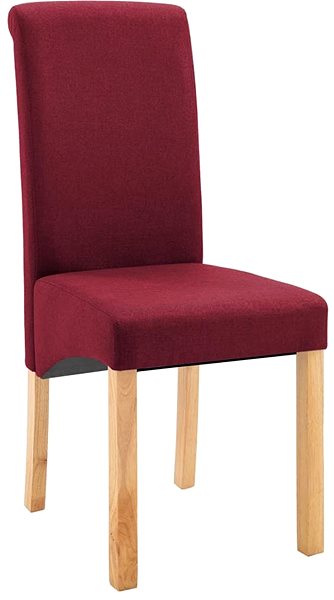 Jídelní židle Jídelní židle 6 ks červené textil ...