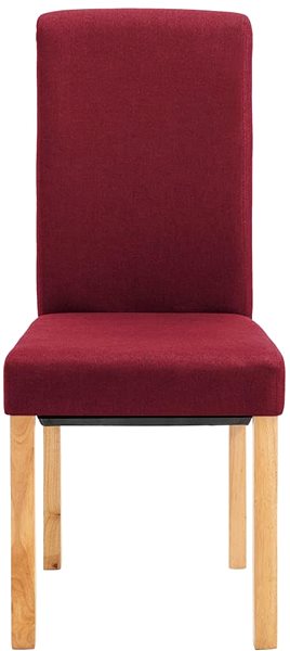 Jídelní židle Jídelní židle 6 ks červené textil ...