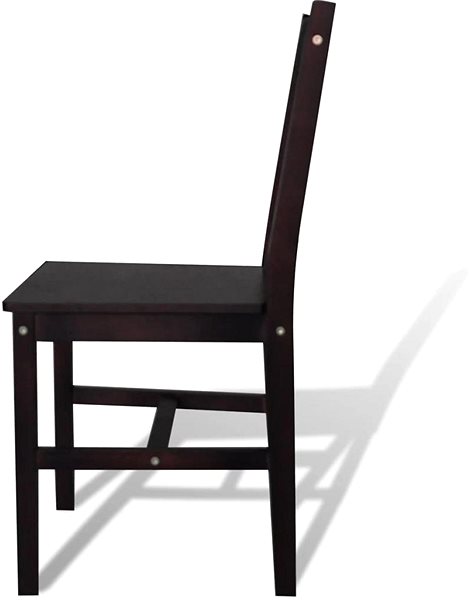 Jedálenská stolička Jedálenské stoličky 6 ks hnedé borovicové drevo ...