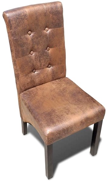 Jedálenská stolička Jedálenské stoličky 6 ks hnedé, umelá koža ...