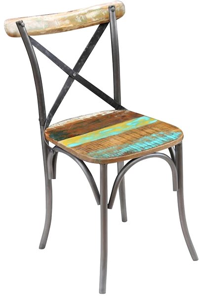 Jedálenská stolička Jedálenské stoličky 6 ks masívne recyklované drevo ...